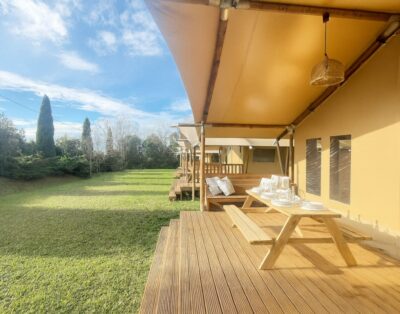 Glamping Tent for 5 People in Tuscany with Private Hot Tub